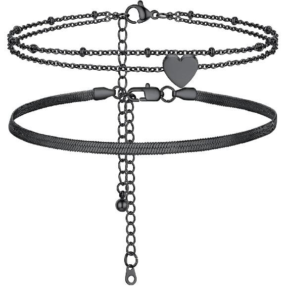 PROSTEEL Модный браслет на щиколотку для женщин, дизайн в виде наручников/с индивидуальным текстом, браслет на щиколотку из нержавеющей стали 316L, серебристый/Золотой/Черный тон, Низкий