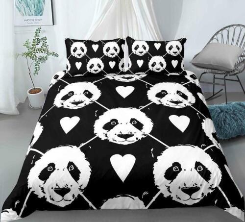 Panda Doona Quilt Duvet Cover Set Pillowcase Single Double Queen King Size Bed
