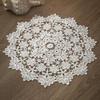 Crochet Cup Mat Round Placemat Tablecloth Hollow Lace Coaster Table Decoration