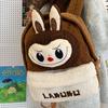 LABUBU Мультяшная сумка-кампус Плюшевая сумка Милый рюкзак из овечьей шерсти Большой вместимости Легкий Износостойкий рюкзак KTY