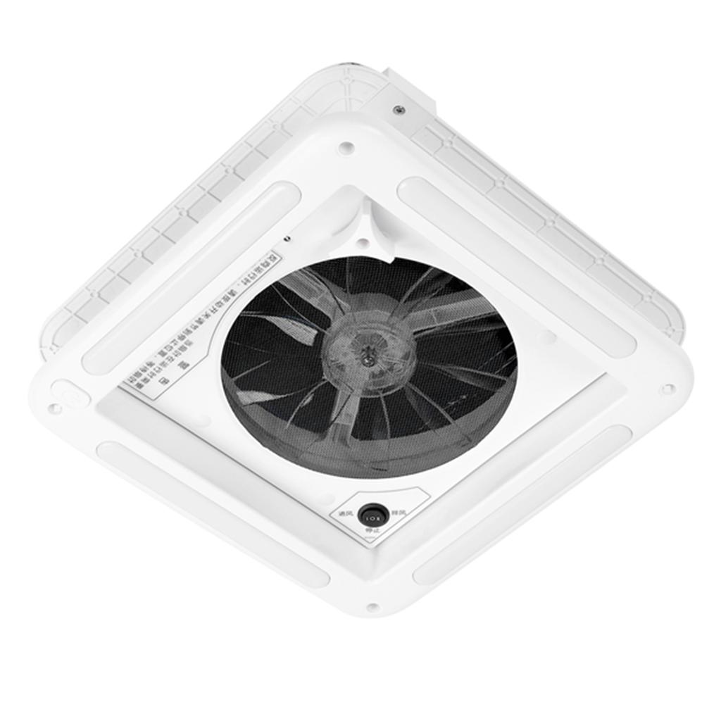 12V Вентилятор с ручным управлением, потолочный, двухсторонний, для вентиляции воздуха, со светодиодной подсветкой, для автодома, каравана, автобуса 11 X 11