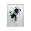 Ciemnoniebieskie Kwiaty Ciemnoniebieskie Kwiaty, 50X70 Cm, Bez Ramy, Płótno Premium Na Blejtramie