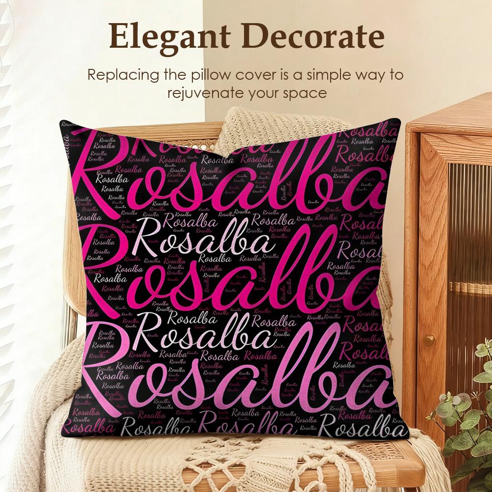 Fashion AALBA RROSA Cushion Cover Natural Linen Organic Fabric DoubleSided Printing Sofa Home Decor Gift Pillow Case
