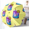 1pc Cocktail PrintAutomatic Open/close Folding Umbrella, Compact Portable Travel Umbrella, Perfect Birthday/Holiday, Cute Umbrella y011