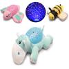 Детский сон успокаивающий плюшевый зверек светодиодный ночник звездный проектор светящаяся музыкальная лампа сонная кукла