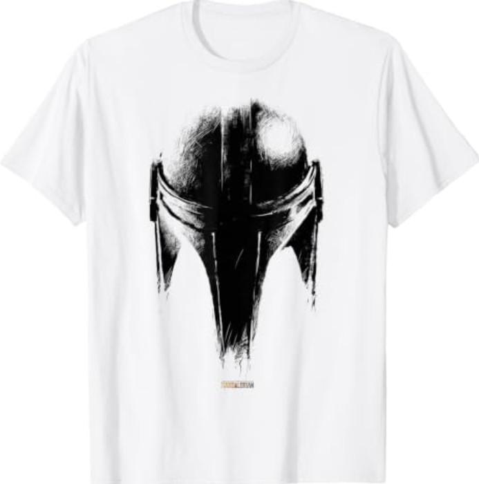 The Mandalorian Dark Helmet Sketched T-Shirt