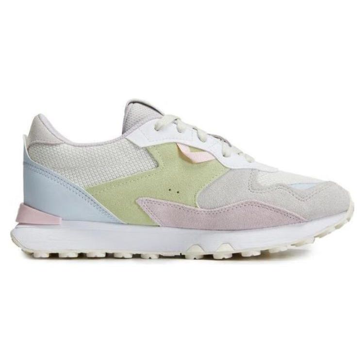 Puma Rider Fvw Ткань Кожа Круглый Носок Шнуровка Спортивные Низкие Повседневные Кроссовки Женские светло-розовый желтый 388962-01