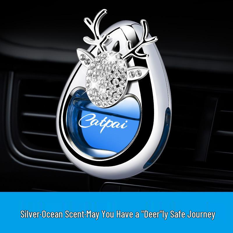 Автомобильный парфюм «Олень с бриллиантами»: Элегантный освежитель воздуха для дефлектора и милое украшение для женского автомобильного интерьера