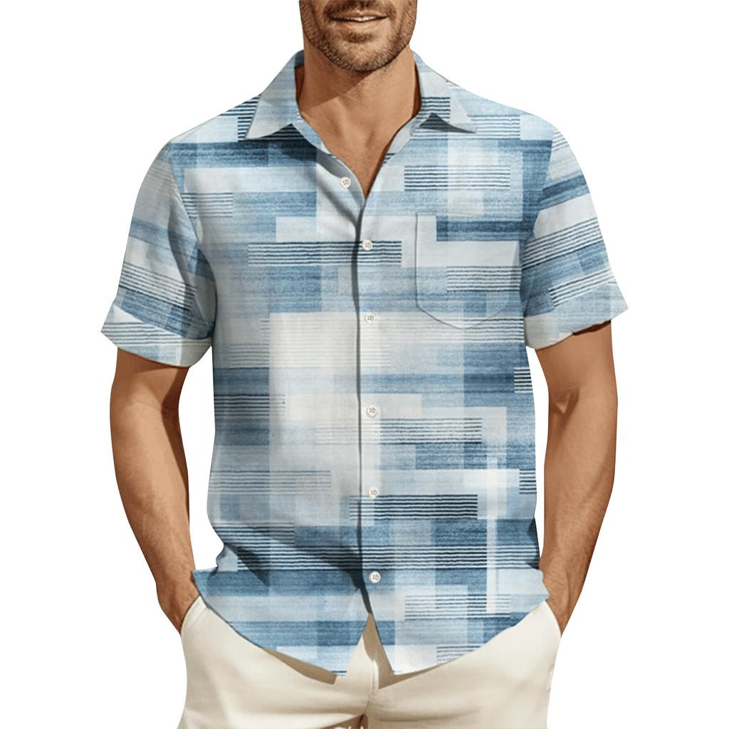Hawaiian Shirt For Men, Men's Vintage Button Down Bowling Shirts Short Sleeve Summer Beach Shirt