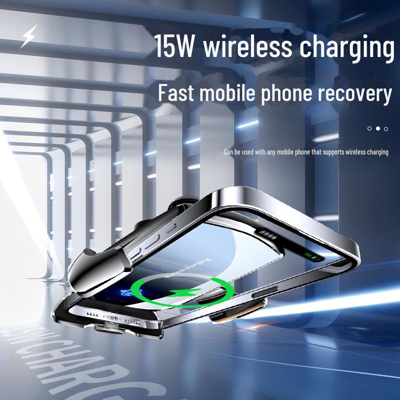 Беспроводное автомобильное зарядное устройство и держатель для телефона A1 A2 — быстрая зарядка с 10 функциями безопасности