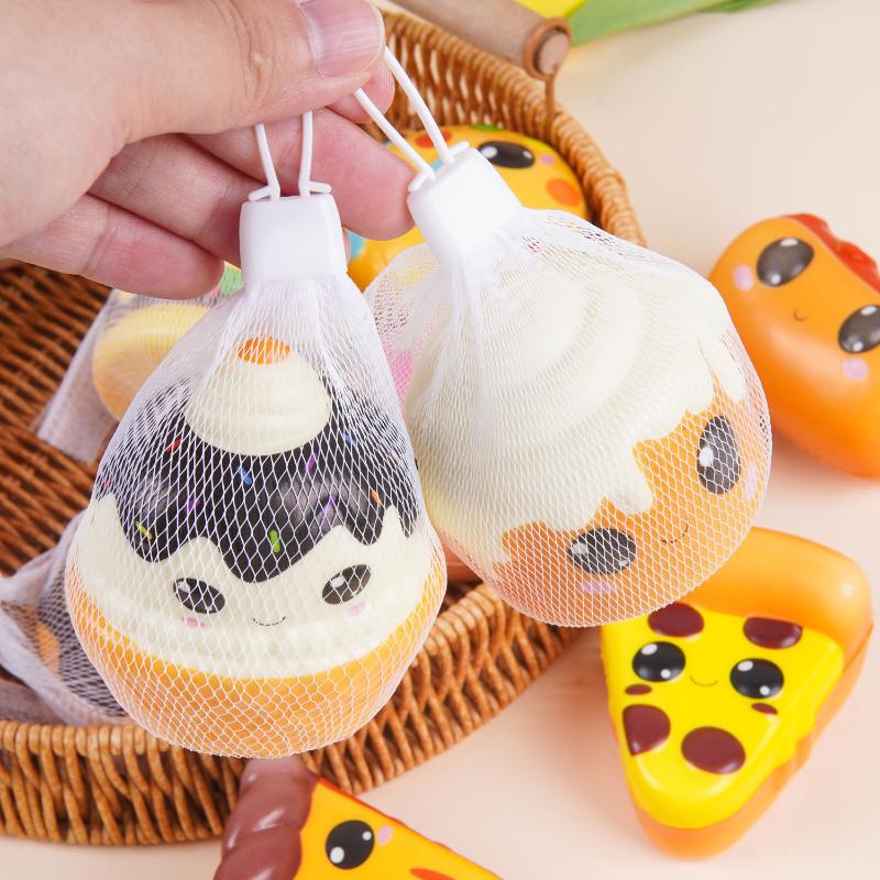 Cute Simulated Bread PU Squeeze Toys Slow Rebound Food Shaped Stress Fidget Toys for Children Sensory Training