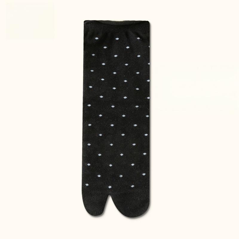 Women's Split Toe Tabi Socks with Polka Dots in Japanese Cotton Ideal for Flip Flops and Relaxation