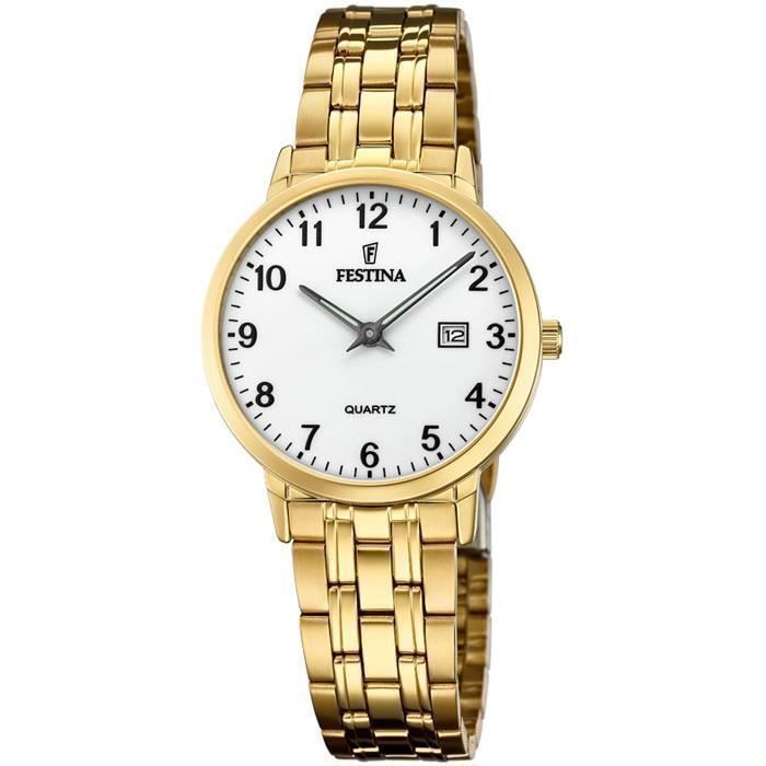 Montre Femme - Festina - 20514 - Analogique - Acier Inoxydable - Doré