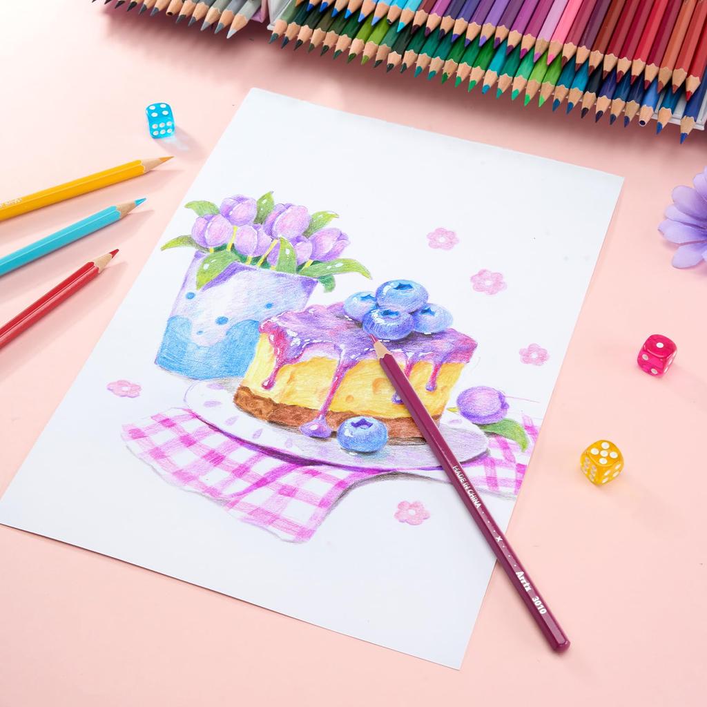 ARRTX 120 Мягкий стержень Масляные Цветные Яркие и Хорошо смешиваемые Идеально подходят для эскизов и Отлично подходят для начинающих и хобби Карандаши, Цвета, Рисование, Штриховка,