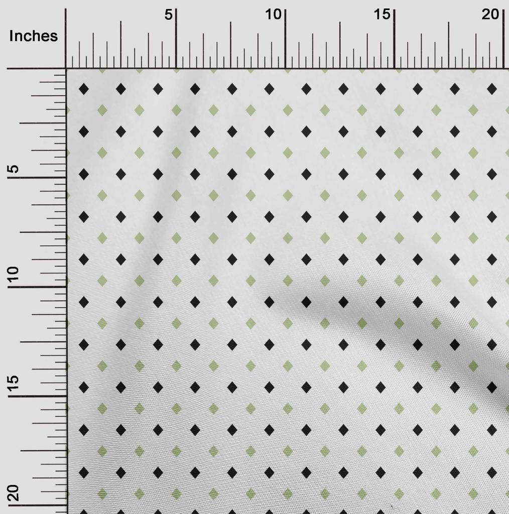 oneOone Cotton Flex Black Fabric Argyle Check Sewing Material Print Fabric By The Yard 40 Inch
