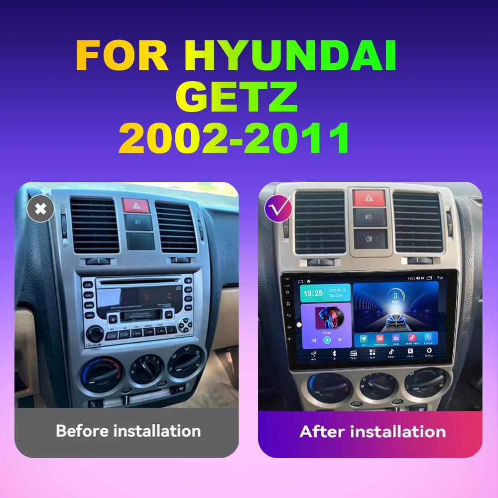 2 DIN Android Carplay Car Radio For Hyundai Getz 2002-2011 Multimedia Player Head Unit Stereo GPS Navigation BT WIFI 2+32GB