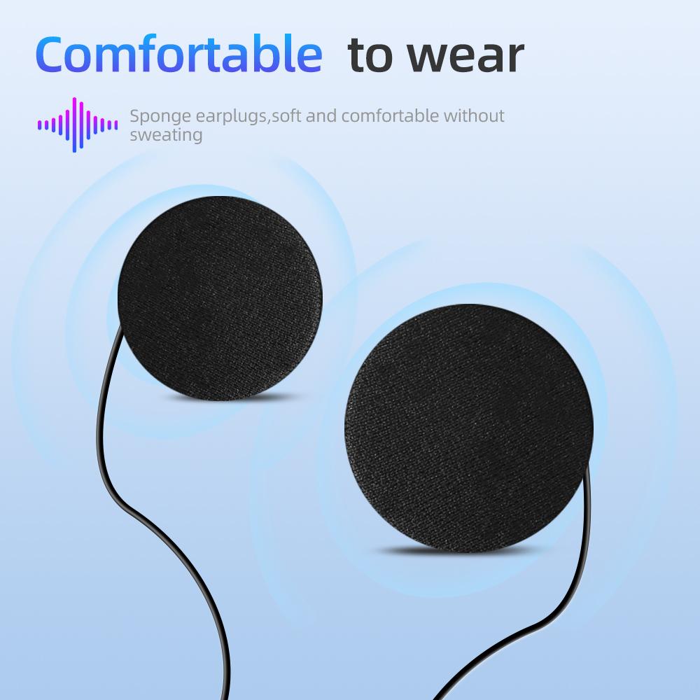 Kebidumei Мотошлем Гарнитура Bluetooth 5.0 Динамик Ультратонкие мотоциклетные наушники BT 5.0 Беспроводные наушники для катания на лыжах Громкая связь Вызов Воспроизведение музыки