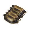 10x Antique Brass Pull Handles Rustic Cup Cabinet Drawer Door Iron Sheet Handle