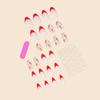 Wearable Manicure Almond False Nail Christmas Nail Tips Waterproof Press on Nails  Girl