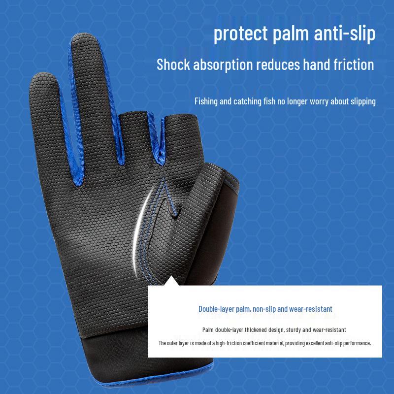 Мужские ультратонкие водонепроницаемые рыболовные перчатки с защитой от солнца, защитой от проколов и противоскользящим кроем с тремя открытыми пальцами для летней рыбалки нахлыстом