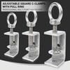 1pc 304 Stainless Steel Square Clamp Pull Ring Fixed Holder Clip C-clamp  Hardware Fasteners