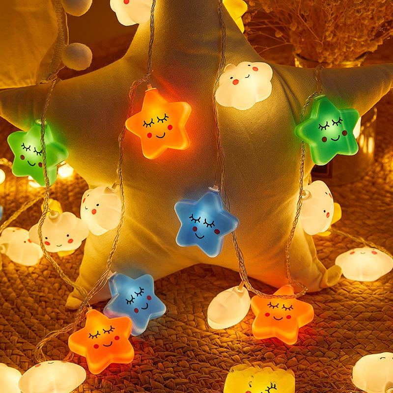 Новая светодиодная разноцветная гирлянда-звездочка, USB, для гостиной, улицы, сада, кемпинга, свадьбы, рождественской вечеринки, декоративная, атмосферой