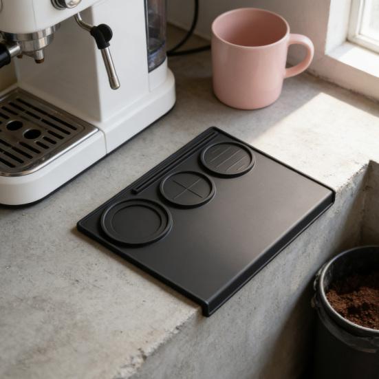 Коврик для темперирования эспрессо Нескользящий силиконовый коврик для темпера кофе Термостойкая подставка для темперирования бариста для столешницы эспрессо-машины