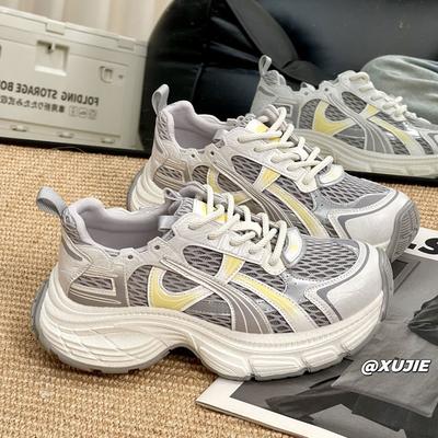 Кроссовки «папины», дышащие и легкие, новые женские повседневные спортивные туфли на толстой подошве для увеличения роста, обувь для путешествий