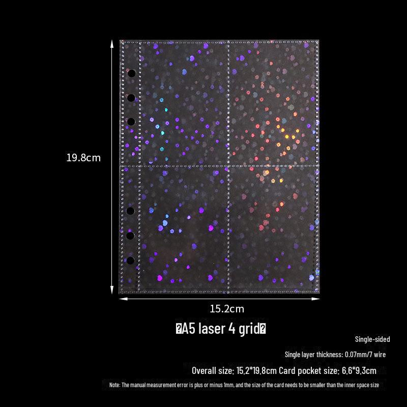 Нескользящая визитница формата А5 с 4-мя прозрачными внутренними карманами для хранения 3-дюймовых фотографий Polaroid