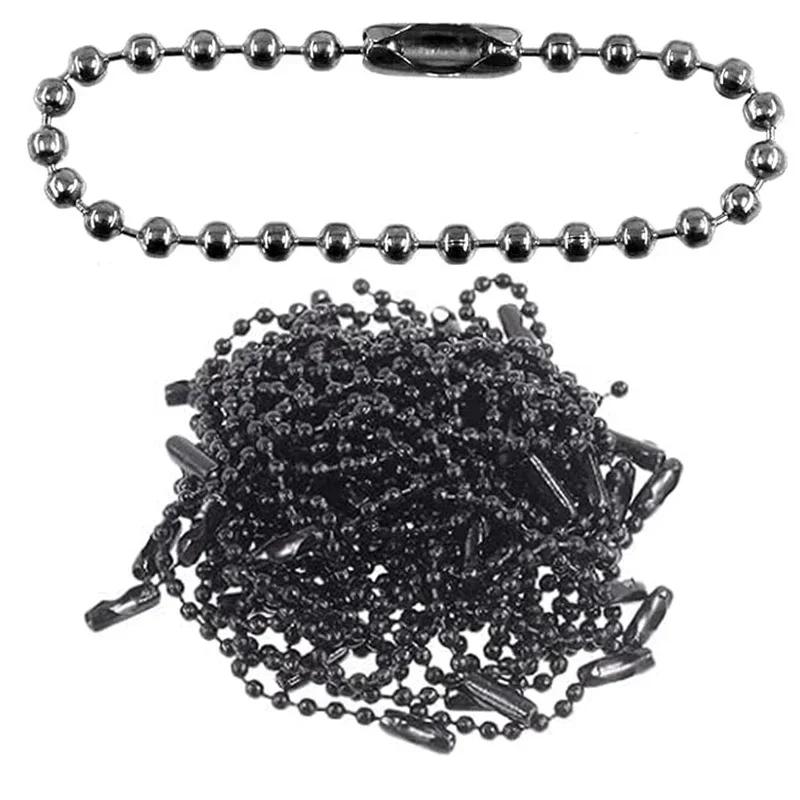 10/20/50/100pcs Ball Bead Chains Fits Key Chain/Dolls/Label Hand Tag Connector For DIY Bracelet Jewelry Making Accessorise