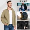 KEFITEVD Jumper Mens Lightweight Swing Top Large Size Autumn Wear Blouson Outer Casual Jacket Stand Collar