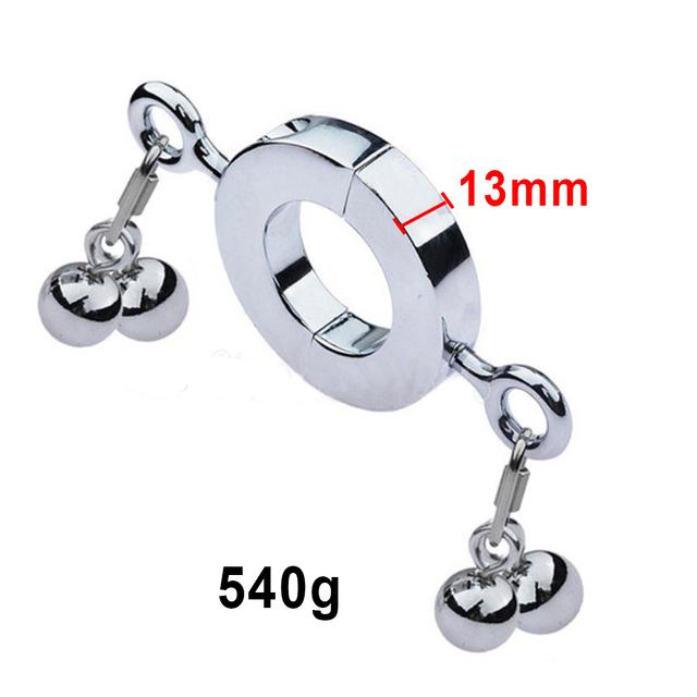 Testicle Clamp  Heavy Duty Chastity Cock Ring Sex Toys Male Penis Ring Stretcher Scrotum Stimulation Lock Training Device Metal