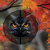 Dark Night Owl Metal Wind Spinner 3D Hanging Garden Decor No Electricity Needed Outdoor Yard Patio Decoration with Soothing Sound