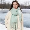 Women Scarf Extra Large Blanket Shawl Wrap Solid Color Oversized Thickened Winter Warm Shawl Wrap Cold Weather Accessory