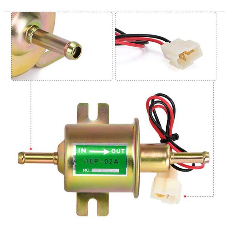 HEP-02A Universal 12V 24V Electric Fuel Pump Low Pressure Bolt Fixing Wire Diesel Petrol For Car Carburetor Motorcycle ATV