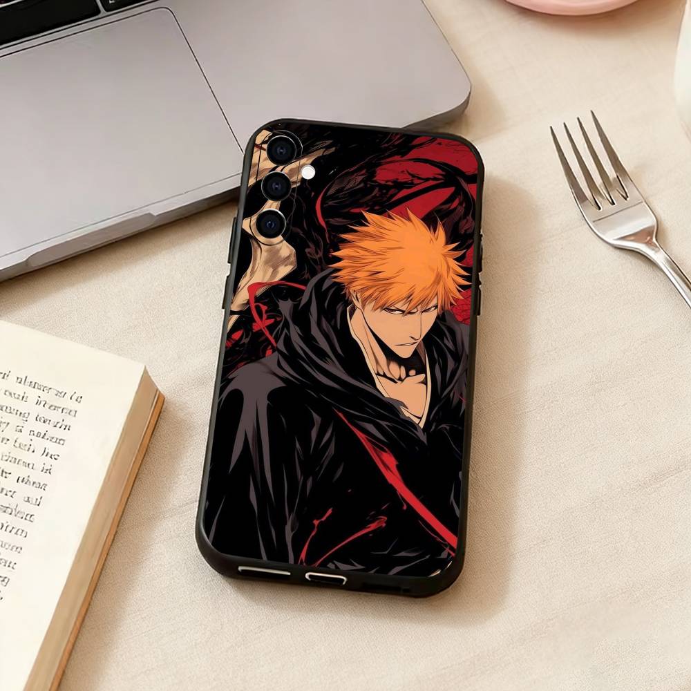 B-Bleachs K-Kurosaki-i Ichigo Phone Case Black Silicone Soft For Samsung Galaxy A73,A72,A71,A70,A53,A52,A51