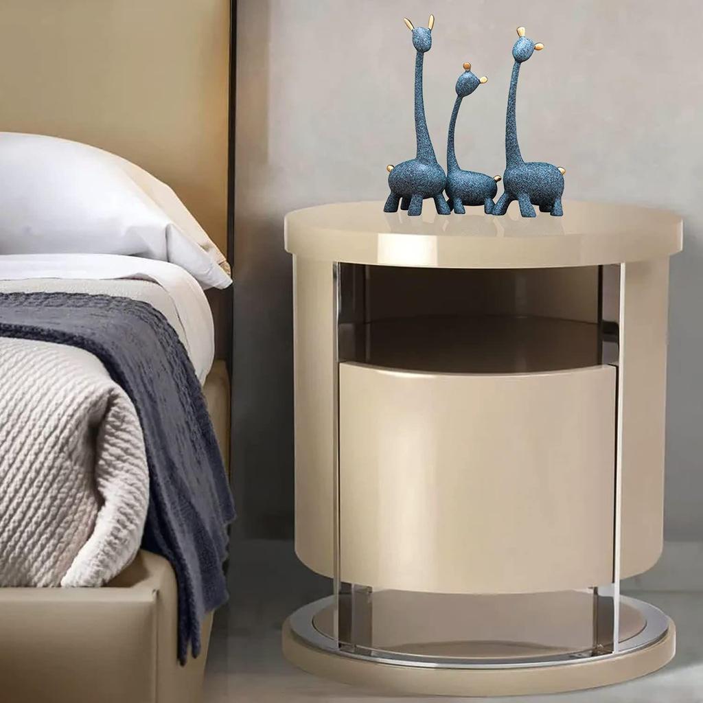 Скульптурная семья из трех статуй, скульптуры из смолы для украшения дома, аксессуары для статуэток, поделки, настольные украшения (Упаковка из 3 шт., синий цвет)