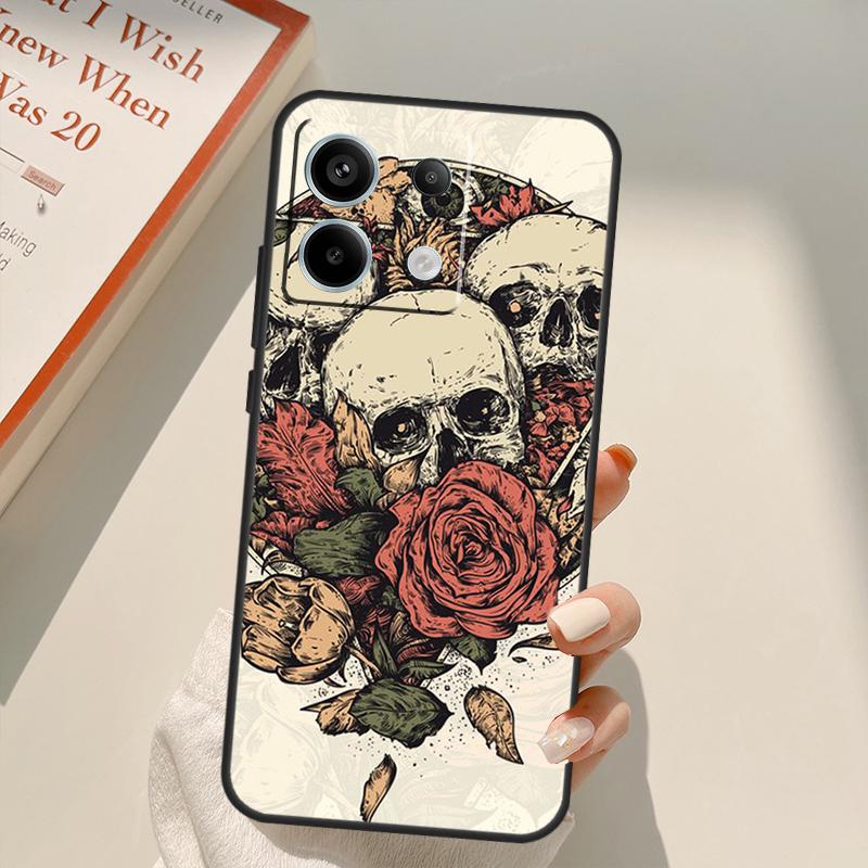 Смешной Чехол Череп Для Xiaomi Redmi Note 13 14 9 10 12 11 15 Pro Plus Чехол Для Redmi 15 C 12C 13C 14C 10C