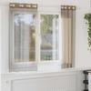 VidaXL Voile Curtains with Eyelets 2 Pcs Light Brown, Net Curtain, Sheer Curtain, Window Voile, Treatment 4102126