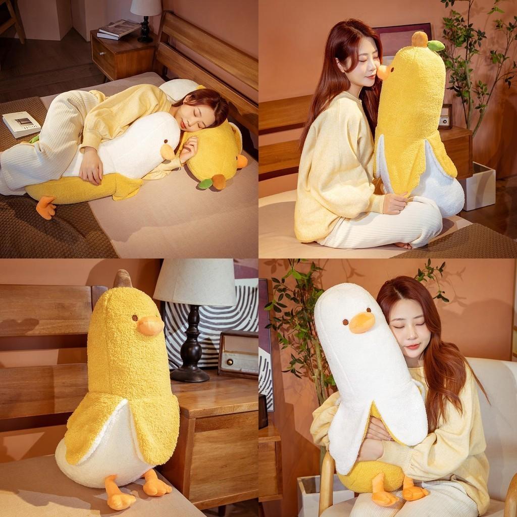Soft And Comfortable Long Body Pillow Of Cute Banana Duck