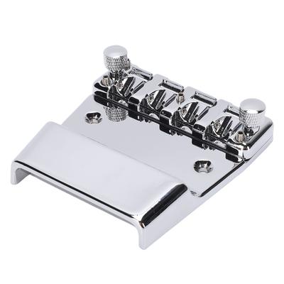 Бридж для бас-гитары, подходит для 4-струнной, 18 мм, хромированный, седла из цинкового сплава, в сборе