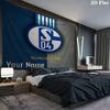 FC Schalke 04 Custom Name Wall Tapestry Aesthetic Wall Hanging Printed Fabric Blanket Decorative Tapestries for Bedroom Living Room Home Decor