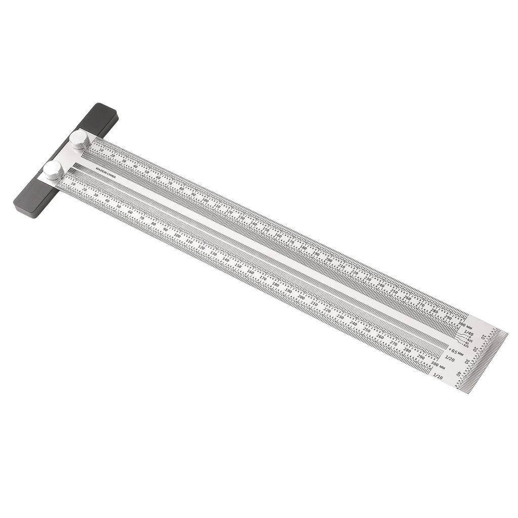 High-Precision Scale Ruler Marking Ruler T-Type Hole Ruler Right Angle Ruler Multifunctional