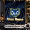 TapestryWarrington Wolves Custom Name Text Personalized Wall Hanging Tapestry Home Wall Decor