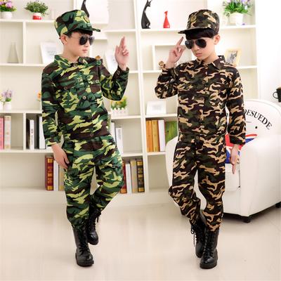 Детская одежда спецназа, армейская военная скаутская форма, камуфляжное пальто + брюки + шапка, тренировочные костюмы для выступлений