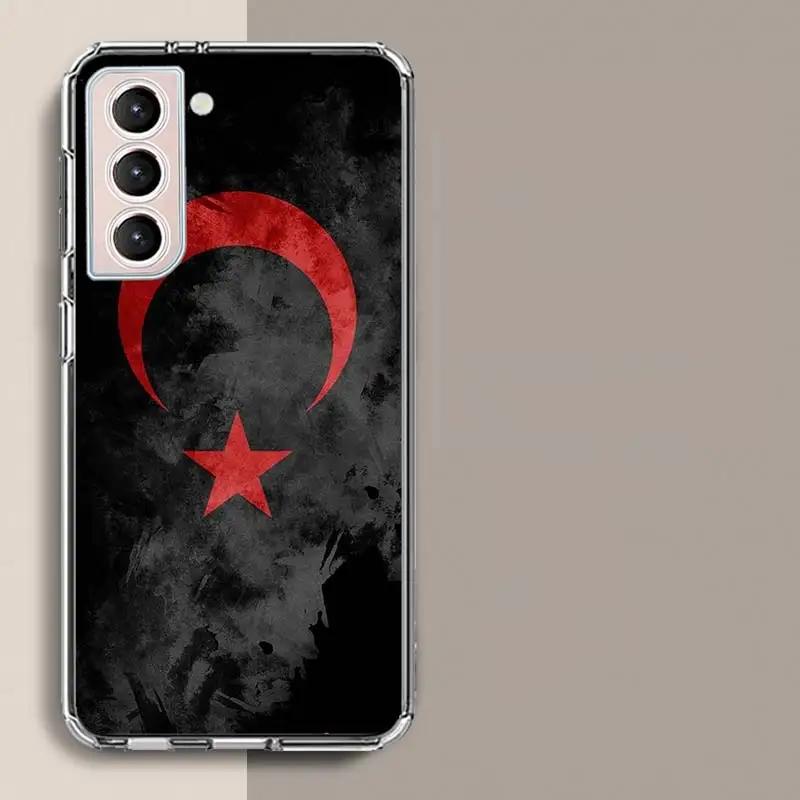Turkey Turkish Flag Phone Case For Samsung Galaxy S25 Edge S24 S23 FE S21 S20 Plus S22 S26 Ultra Cover Clear Cases TPU Capa Shel