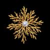 Light Luxury Retro Snowflake Brooch, High-end Feminine Elegance, Pearl Brooch, Niche Design Sense Brooch