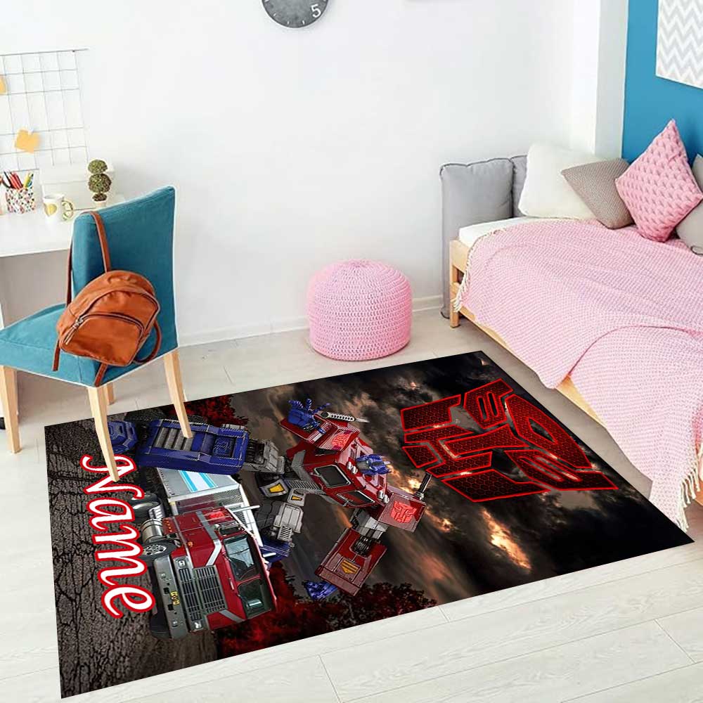 Transformers Fans (3) Customize your name rug, office chair cushion, home bedroom living room gift.