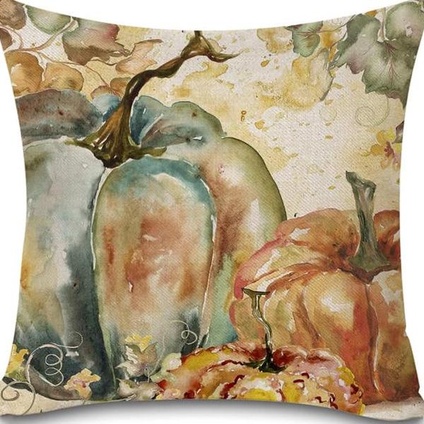 Урожай Осень Новый Кленовый Лист Тыква Наволочка Дом Спальня Диван Принт Подушка