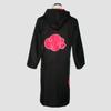 4pcs Anime Naruto Akatsuki Uchiha Itachi Cosplay Costume Cloak Robe Ninja Cloak Set Ring Headband Halloween